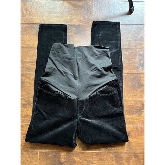 Ann Taylor Loft Maternity Black Full Panel Corduroys Pants NWT Size 10 - Picture 1 of 7